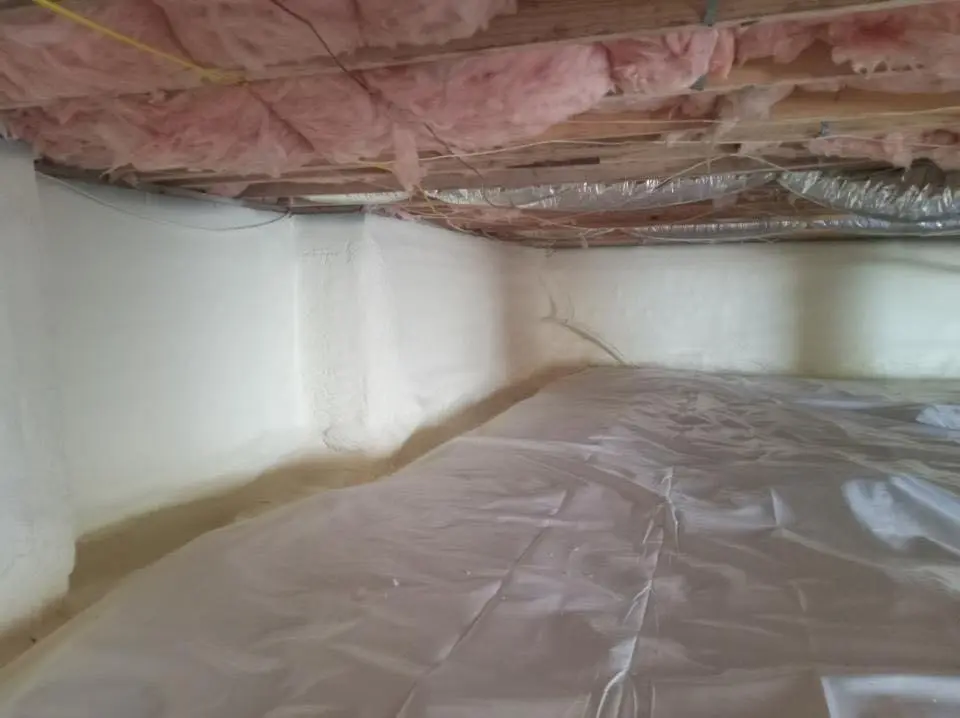 Crawl space encapsulation with closed-cell spray foam for Attic Insulation in Homosassa Springs